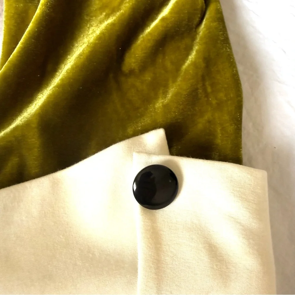 Tailor & Twirl NWT Velvet Dress Green Mod Retro 60s Revival Quirky Sz XL - Picture 8 of 12
